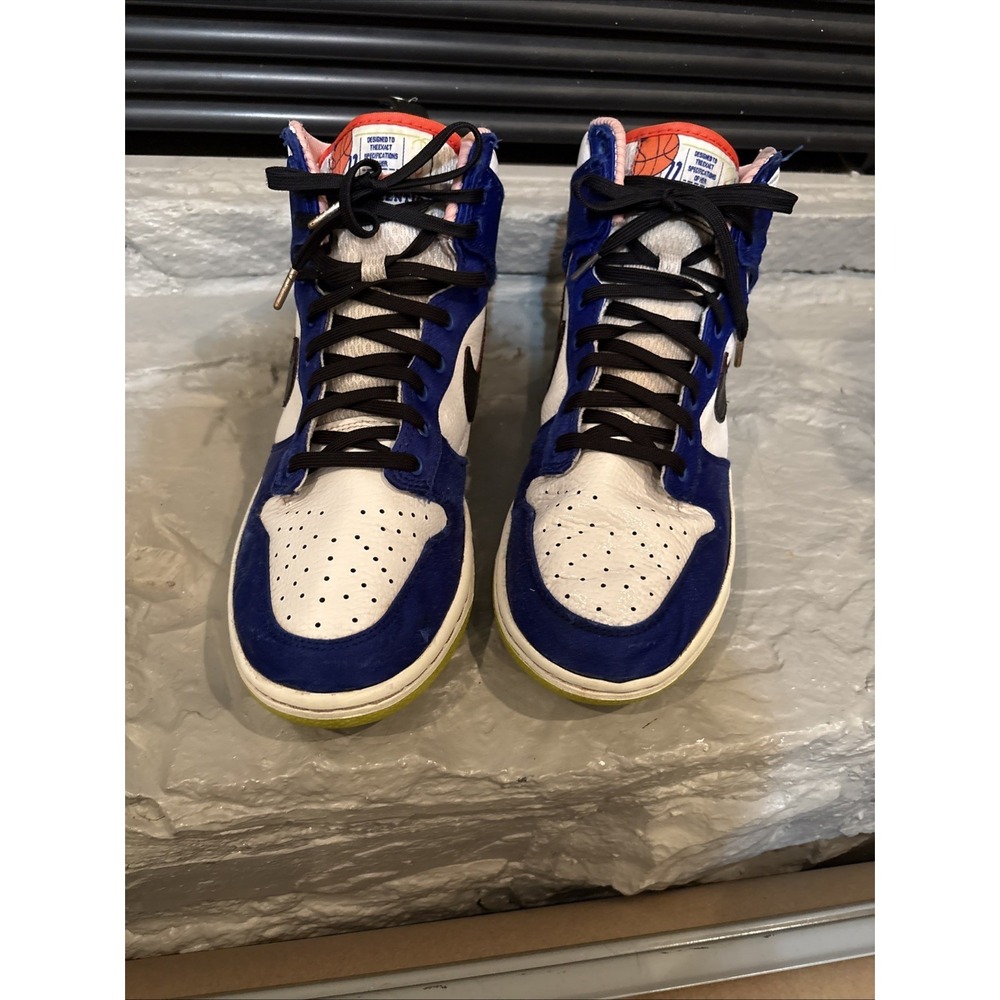 Size 8-Women's Nike Dunk High Satin RacerBlue/White/Black DV2185-100